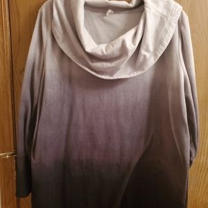 Ombre fleece pullover